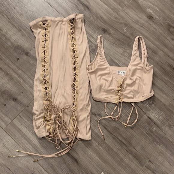 House of CB Pants - House Of CB Lace Up 2 piece set fist  like s